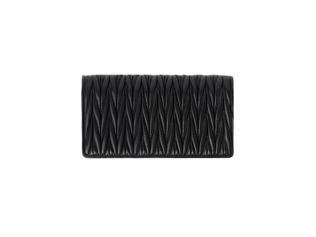 Miu Miu Miu Miu Matelassé Nappa Leather Smartphone Case With Metal Lettering Logo Black - view 2