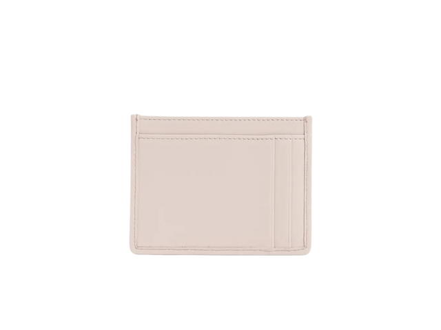 Miu Miu Miu Miu Matelassé Nappa Leather Card Holder In Leather With Metal Lettering Logo Powder Pink - view 2