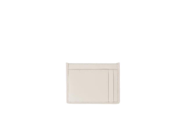 Miu Miu Miu Miu Matelassé Nappa Leather Card Holder With Metal Lettering Logo White - view 2