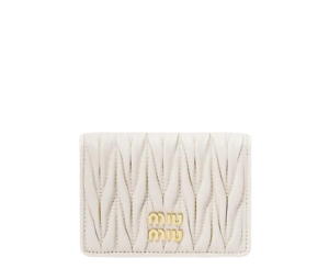 Buy Miu Miu Matelasse Nappa Leather Card Holder White at Sasom – Authentic and Ready to Ship