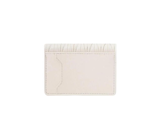 Miu Miu Miu Miu Matelasse Nappa Leather Card Holder White - view 2