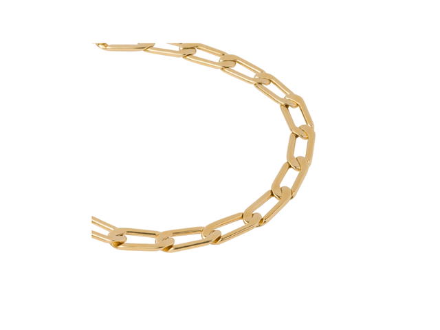 Miu Miu Miu Miu Metal Chain Necklace In Gold Logo Lasered On The Clasp - view 2