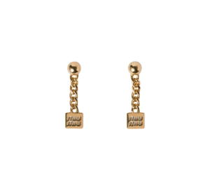 Buy Miu Miu Metal Earrings Gold at Sasom – Authentic and Ready to Ship