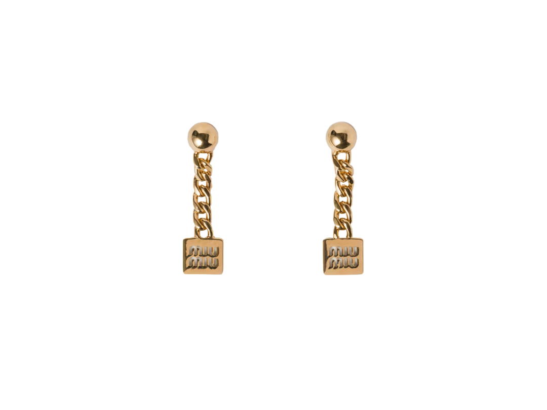 Miu Miu Miu Miu Metal Earrings Gold