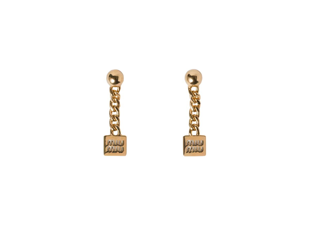 Miu Miu Miu Miu Metal Earrings Gold