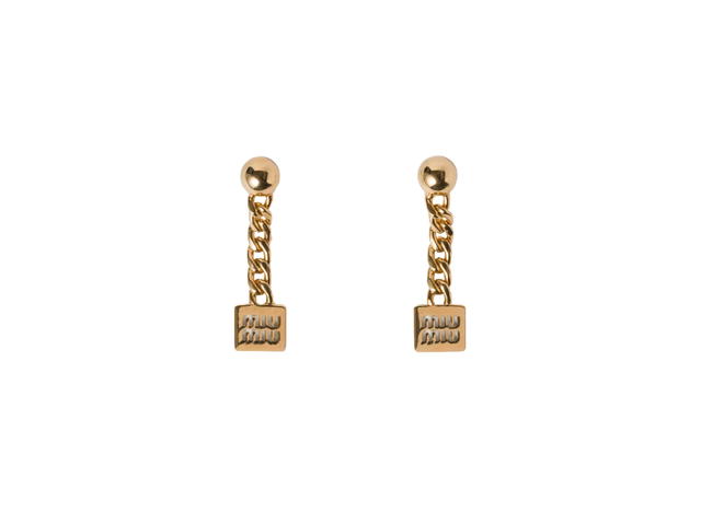 Miu Miu Miu Miu Metal Earrings Gold - view 1