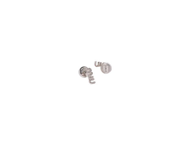 Miu Miu Miu Miu Metal Earrings With Visible Logo Crystals Steel-Crystal - view 2