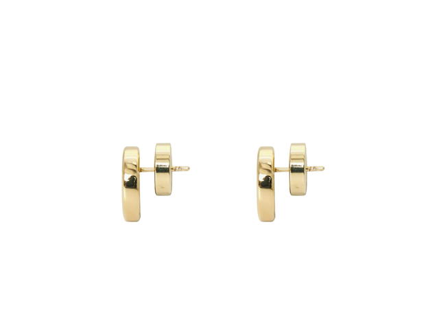 Miu Miu Miu Miu Metal Earrings With Visible Logo Gold - view 2