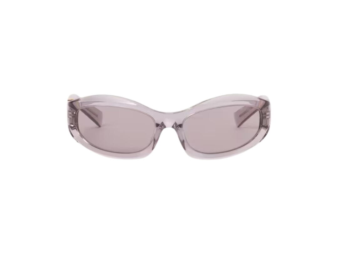 Miu Miu Miu Miu Glimpse Sunglasses In Transparent Mauve Bio-Acetate Frame With Mauve Lenses