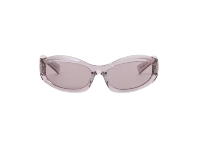 Miu Miu Miu Miu Glimpse Sunglasses In Transparent Mauve Bio-Acetate Frame With Mauve Lenses - view 1