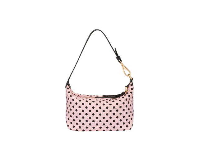 Miu Miu Miu Miu Miu Spirit Printed Faille Mini-Bag In Leather and Nylon With Metal Pink - view 2