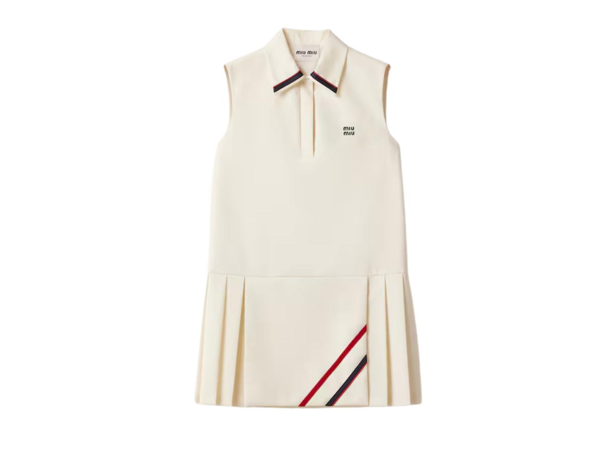 Miu Miu Miu Miu Mohair Fabric Mini-Dress Natural