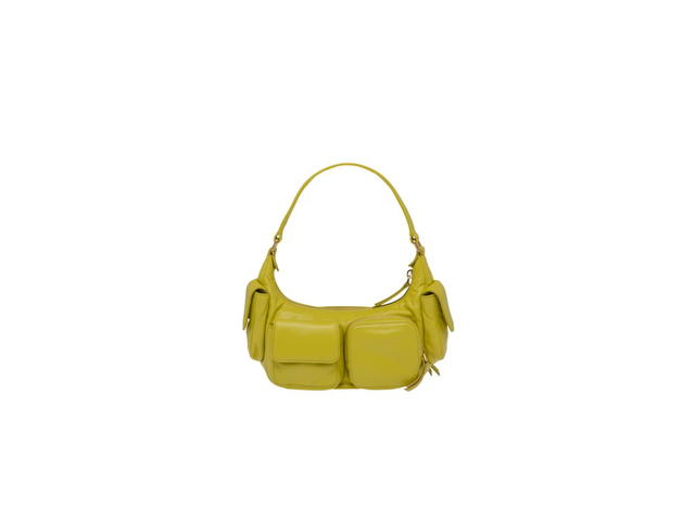 Miu Miu Miu Miu Nappa Leather Pocket Bag With Gold-Tone Hardware Citron Yellow - view 2
