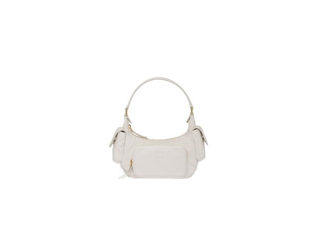 Miu Miu Miu Miu Nappa Leather Pocket Bag With Gold-Tone Hardware White - view 1