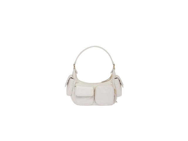 Miu Miu Miu Miu Nappa Leather Pocket Bag With Gold-Tone Hardware White - view 2