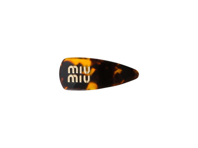 Miu Miu Miu Miu Plexiglas Hair Clip With Metal And Colored Enamel Red - view 1