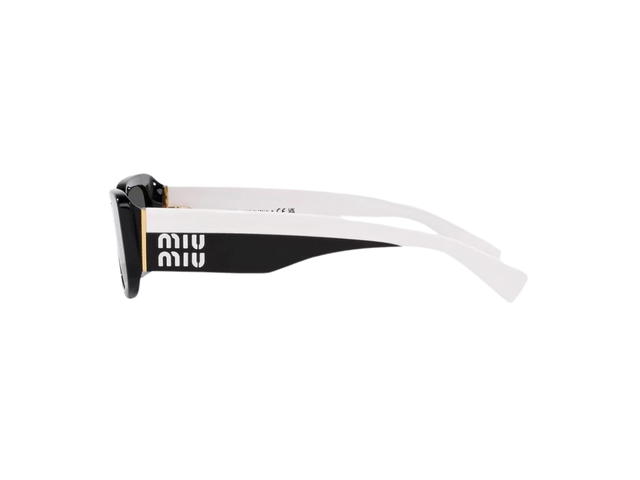 Miu Miu Miu Miu Rectangle Sunglasses In Black Acetate Frame With Dark Gray Lenses - view 3