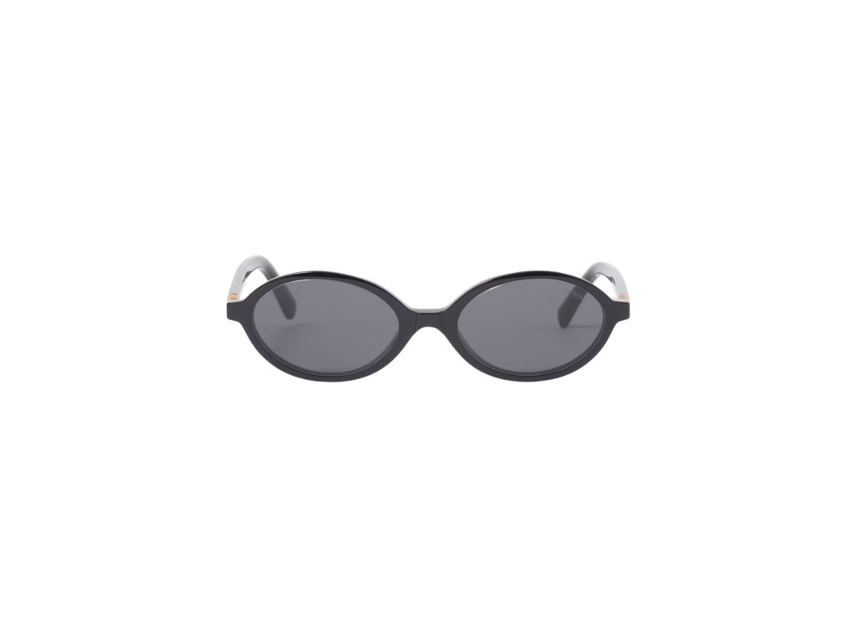 Miu Miu Miu Miu Regard Sunglasses In Black Acetate Frame With Slate Gray Lenses