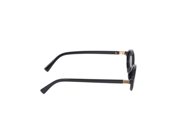 Miu Miu Miu Miu Regard Sunglasses In Black Acetate Frame With Slate Gray Lenses - view 3