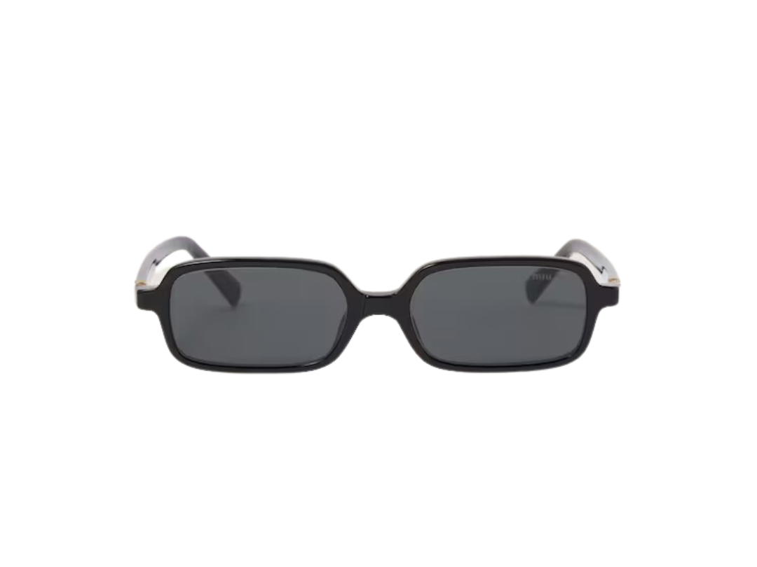 Miu Miu Miu Miu Regard Sunglasses In Black Recycled Bio-Acetate Frame With Slate Gray Lenses