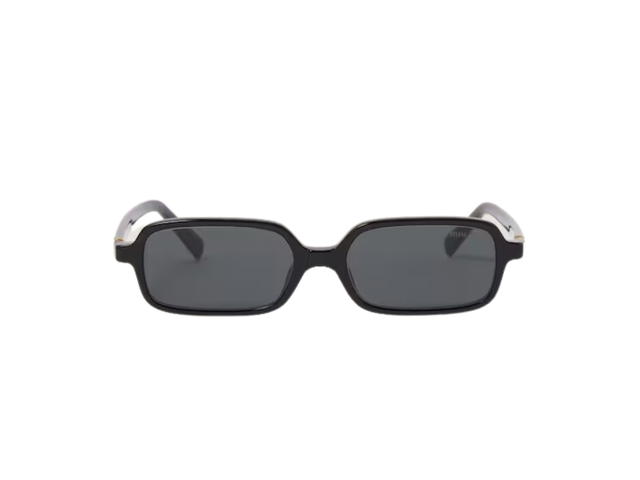Miu Miu Miu Miu Regard Sunglasses In Black Recycled Bio-Acetate Frame With Slate Gray Lenses - view 1