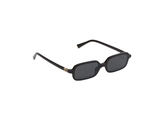Miu Miu Miu Miu Regard Sunglasses In Black Recycled Bio-Acetate Frame With Slate Gray Lenses - view 2