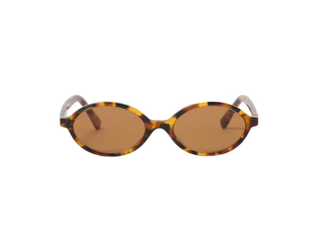 Miu Miu Miu Miu Regard Sunglasses In Cork Tortoiseshell Acetate Frame With Camel Beige Lenses - view 1