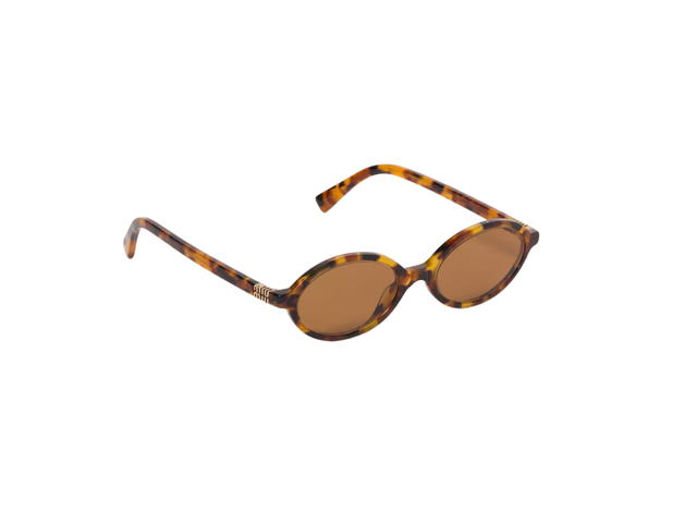 Miu Miu Miu Miu Regard Sunglasses In Cork Tortoiseshell Acetate Frame With Camel Beige Lenses - view 2