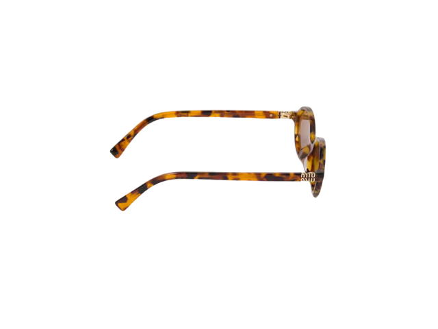 Miu Miu Miu Miu Regard Sunglasses In Cork Tortoiseshell Acetate Frame With Camel Beige Lenses - view 3