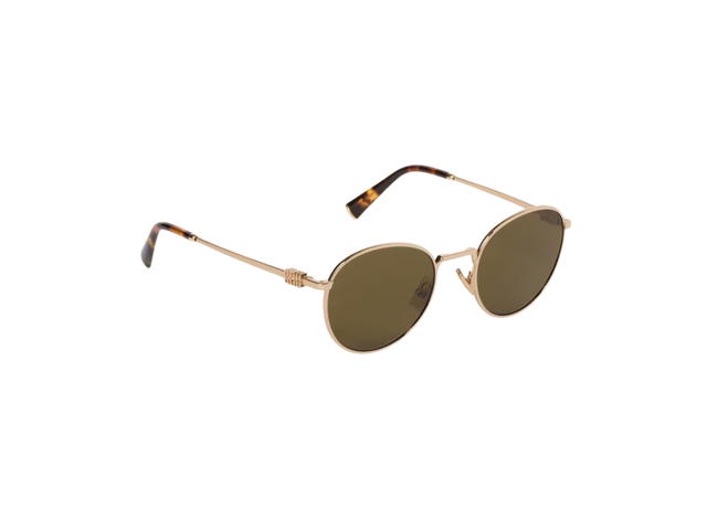 Miu Miu Miu Miu Regard Sunglasses In Gold Metal Frame With Loden Green Lenses - view 2