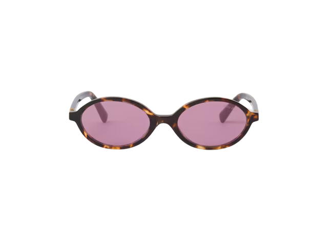 Miu Miu Miu Miu Regard Sunglasses In Honey Tortoiseshell Acetate Frame With Amaranth Lenses - view 2