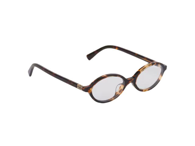 Miu Miu Miu Miu Regard Sunglasses In Honey Tortoiseshell Acetate Frame With Clear Blue Light Filter Stand Fit  - view 2