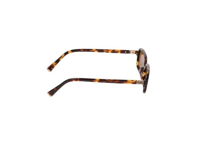 Miu Miu Miu Miu Regard Sunglasses In Honey Tortoiseshell Acetate Frame With Camel Beige Lenses - view 3