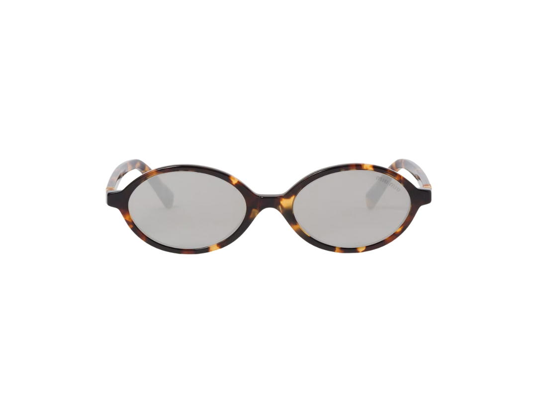Miu Miu Miu Miu Regard Sunglasses In Honey Tortoiseshell Acetate Frame With Chrome-Plated Lenses