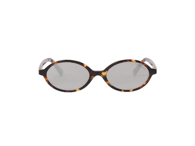 Miu Miu Miu Miu Regard Sunglasses In Honey Tortoiseshell Acetate Frame With Chrome-Plated Lenses - view 1