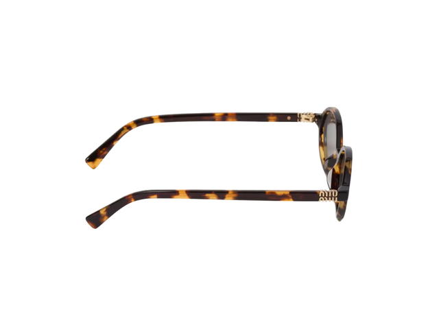 Miu Miu Miu Miu Regard Sunglasses In Honey Tortoiseshell Acetate Frame With Chrome-Plated Lenses - view 3