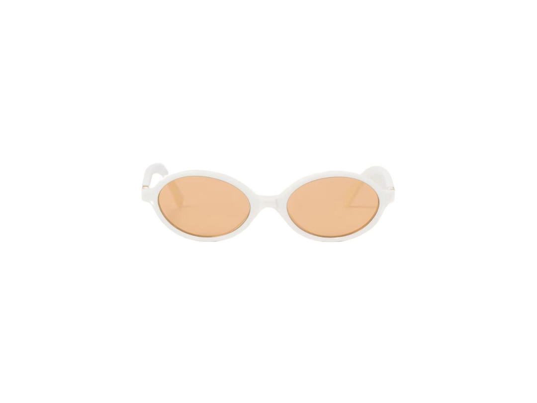 Miu Miu Miu Miu Regard Sunglasses In Milky White Acetate Frame With Loquat Lenses