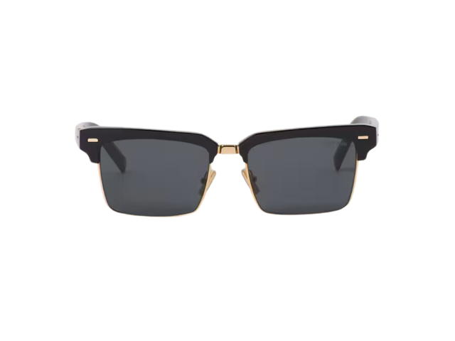 Miu Miu Miu Miu Runway Sunglasses In Black Acetate Frame With Slate Gray Lenses - view 1