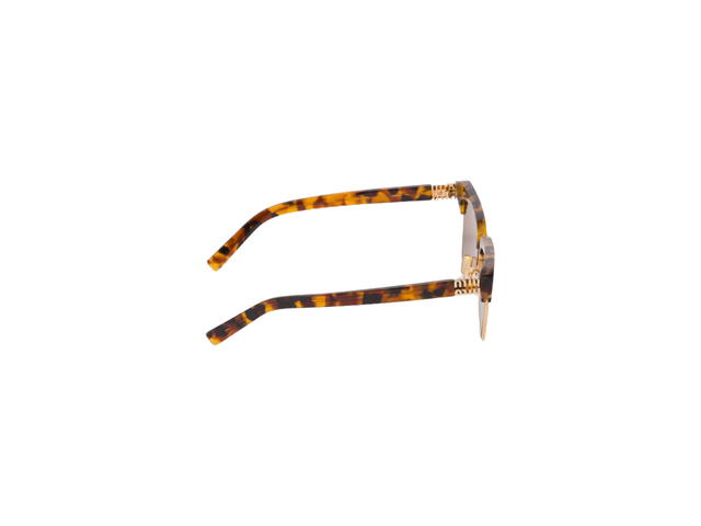 Miu Miu Miu Miu Runway Sunglasses In Cork tortoiseshell Acetate Frame With Camel Beige Lenses - view 3