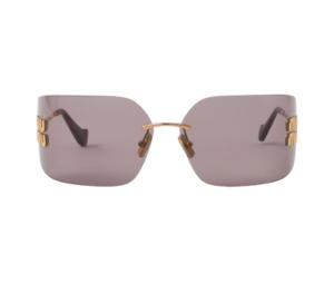 Buy Miu Miu Runway Sunglasses In Gold Metal Frame With Mauve Lenses at Sasom – Authentic and Ready to Ship