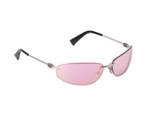 Buy Miu Miu Runway Sunglasses In Steel Gray Metal Frame With Mirrored Begonia Lenses at Sasom – Authentic and Ready to Ship
