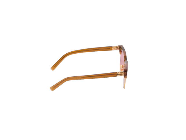 Miu Miu Miu Miu Runway Sunglasses In Transparent Caramel Bio-Acetate Frame With Red Lenses - view 3