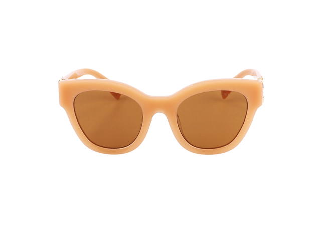 Miu Miu Miu Miu SMU-01Y-F-14H-2Z1-51 Sunglasses In Caramel Acetate Frame Gold Lettering With Yellow Lenses - view 2