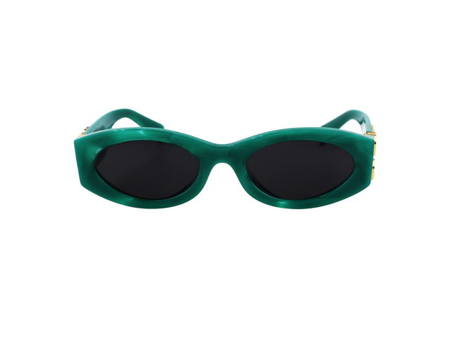 Miu Miu Miu Miu SMU-11W-15H-5S0-54 Sunglasses In Emerald Acetate Frame Gold Lettering With Yellow Lenses - view 2