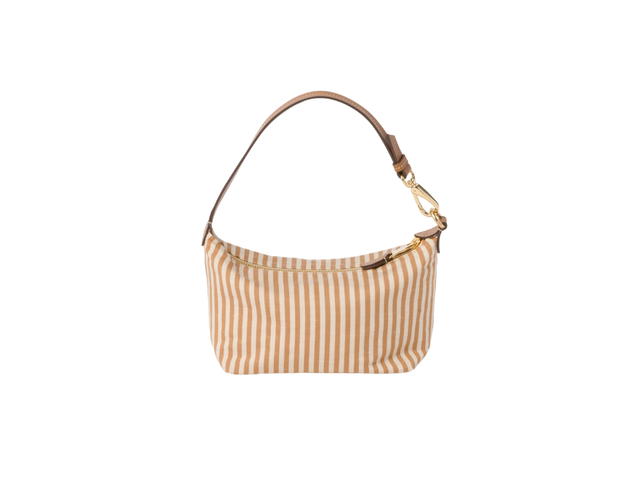 Miu Miu Miu Miu Spirit Fabric Mini-bag In Fabric-Leather Lettering Logo Tan-Caramel - view 3
