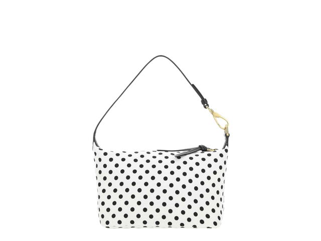 Miu Miu Miu Miu Spirit Polka-Dot Mini Shoulder Bag In Leather And Nylon With Gold-Tone Hardware White Black - view 2