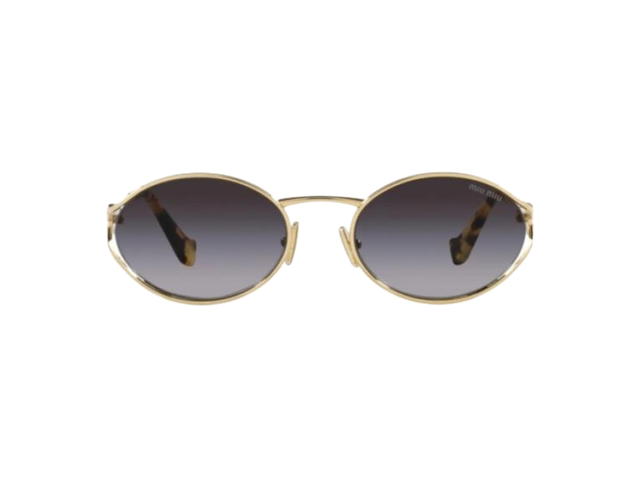 Miu Miu Miu Miu Sunglasses In Pale Gold With Gray Gradient - view 1