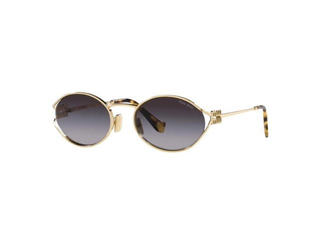Miu Miu Miu Miu Sunglasses In Pale Gold With Gray Gradient - view 3