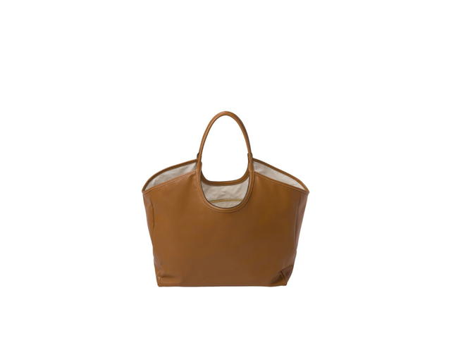 Miu Miu Miu Miu Timeless Ivy Leather Bag With Leather Lettering Logo And Gold-Tone Hardware Caramel - view 3