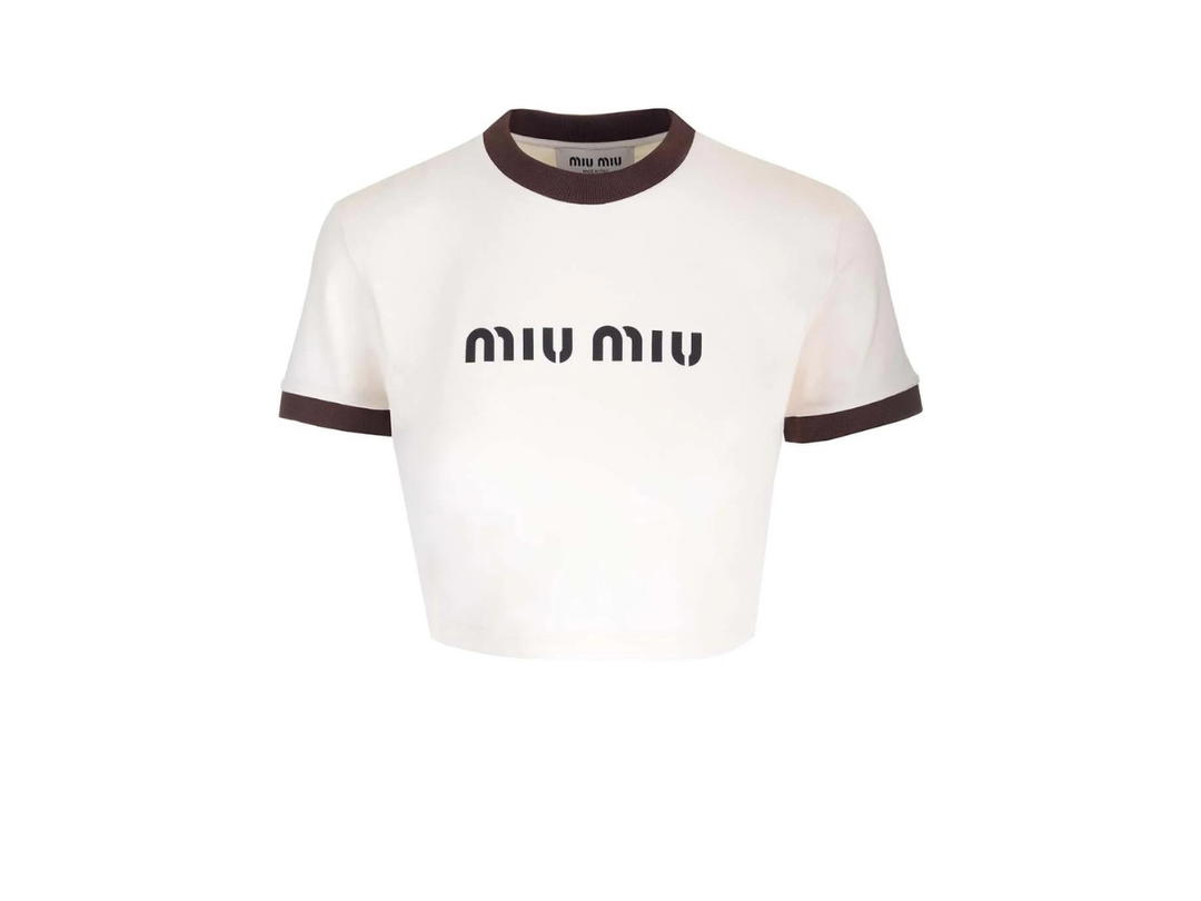 Miu Miu Miu Miu Viscose T-Shirt White